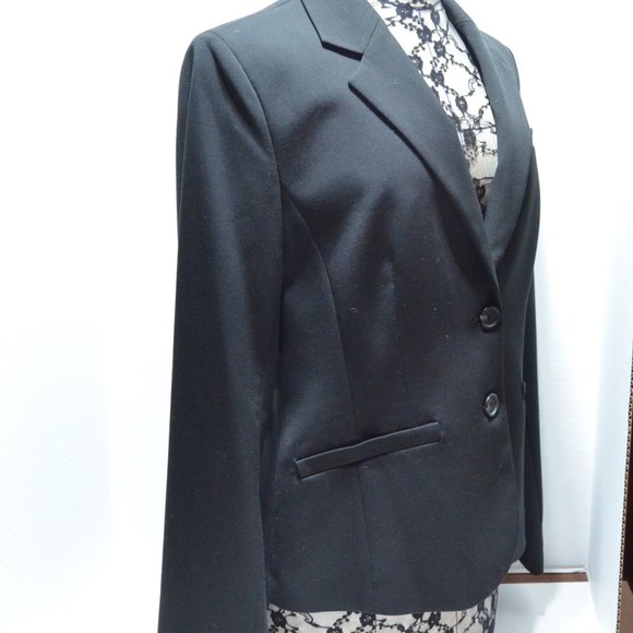 Jones New York Collection Black Olivia Jacket Womens 8 Mix and Match 2 Button - Picture 6 of 8